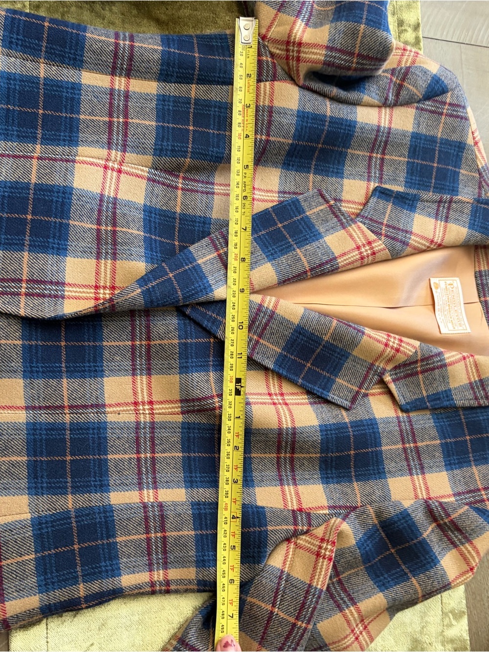 Pendleton Plaid Blazer in Blue, Tan and Red - Picture 4 of 15